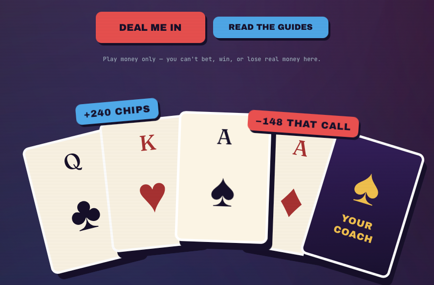 Hero Poker — playing a hand against AI opponents