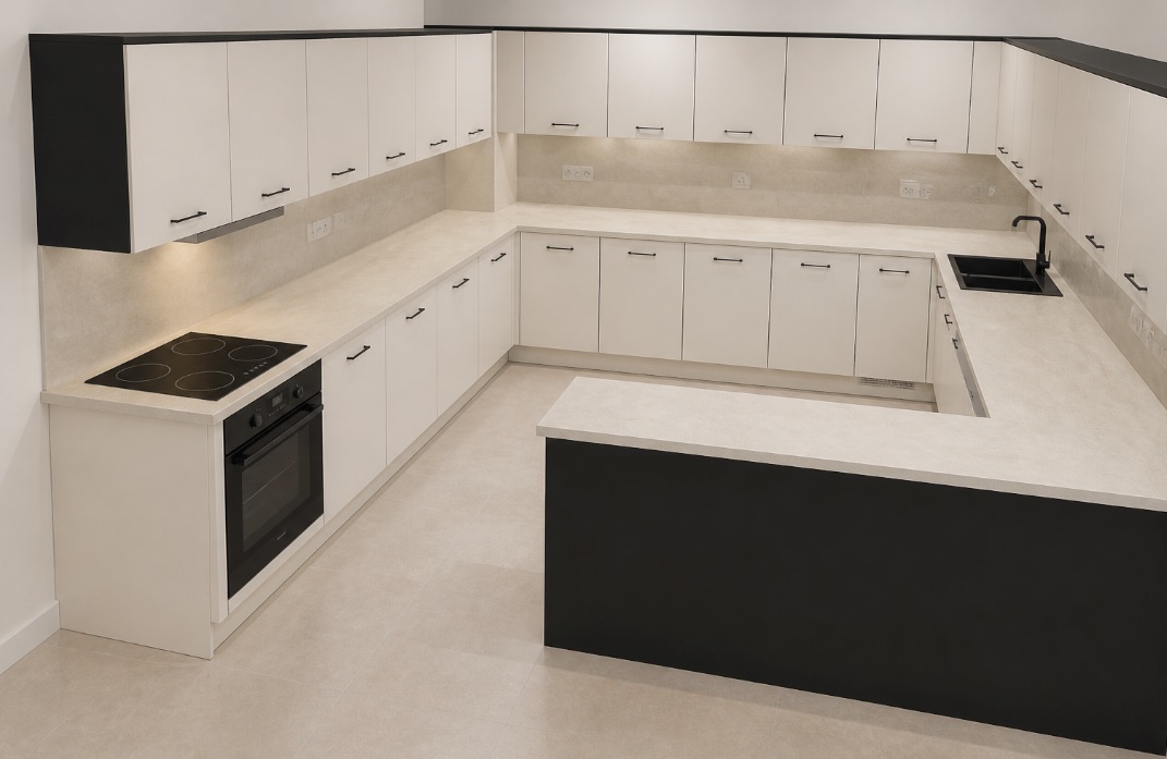AI-planned kitchen produced by the guided planning experience